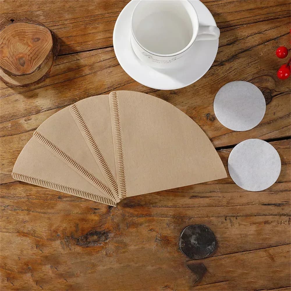 40/100Pcs V-Form Kaffeefilterpapier, ungebleicht, Einweg, lebensmittelecht, V60 Kaffeefilter für Pour-Over-Kaffeemaschine, Filterkaffee