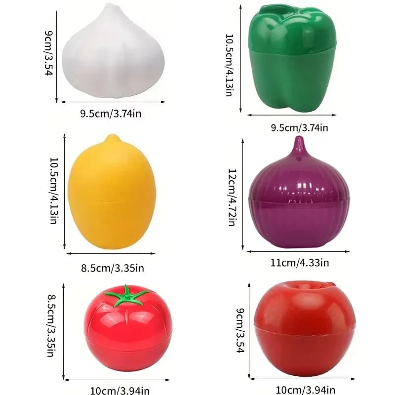 Lebensmittelbox aus Kunststoff, verschlossen, kreativer Organizer, Frischhaltebox für Gemüse, Zwiebel, Knoblauch, grüne Paprika, Frischaufbewahrung, Küchenhelfer