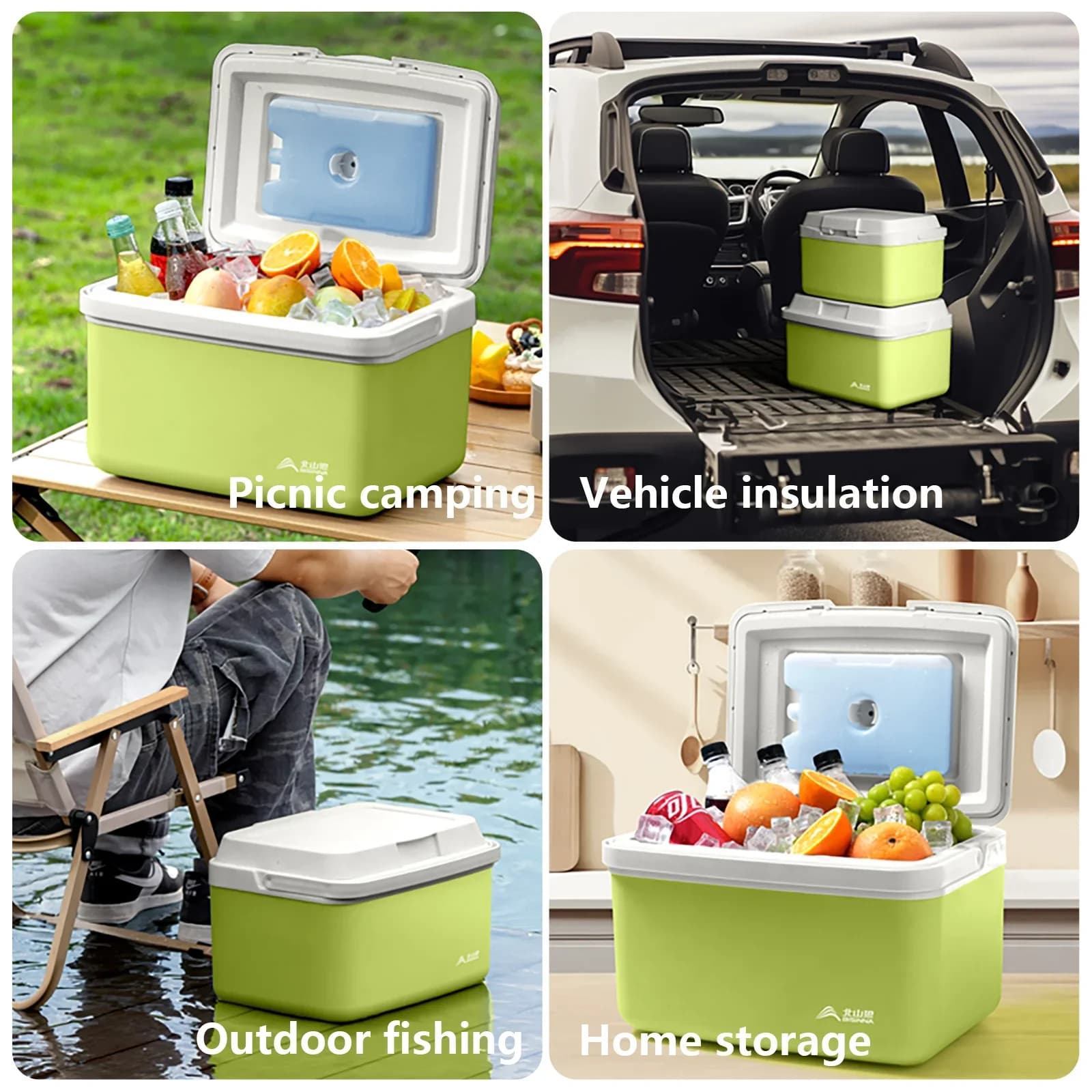 BISINNA Camping-Kühlbox 6L/9L/15L tragbare Kühlbox für Angeln, Auto-Kühlschrank, Outdoor, Strand, Angeln, Picknick, Grill, Eisbox