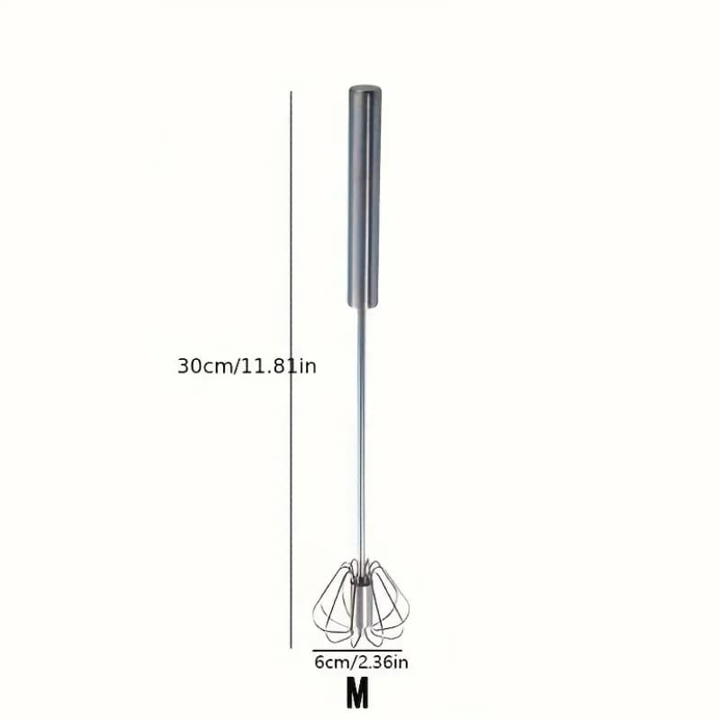 Edelstahl-Eierbesen, langlebiger halbautomatischer Mixer für müheloses Rühren, Mischen und Schlagen von Eiern und Sahne in der Küche und beim Backen