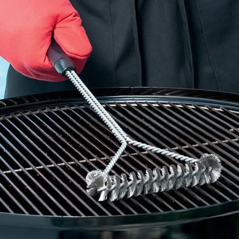 Grillbürste, Reinigungswerkzeug aus Edelstahl, Antihaft-Reinigungsbürste, Grillzubehör, Grillbürste aus Edelstahl-Draht