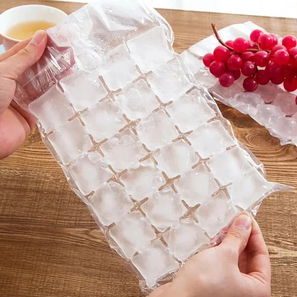10-100pcs/pack Einweg-Eisbeutel, Gitter-Eiswürfelform für die Bar, selbstverschließender Eisbeutel, Eiswürfelbeutel, essbare Eiswürfel