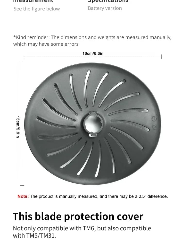 Nylon innovativer Messeraufsatz Messerschutz kompatibel mit Vorwerk Thermomix BIMBY TM5 TM6 TM31 Küchenzubehör