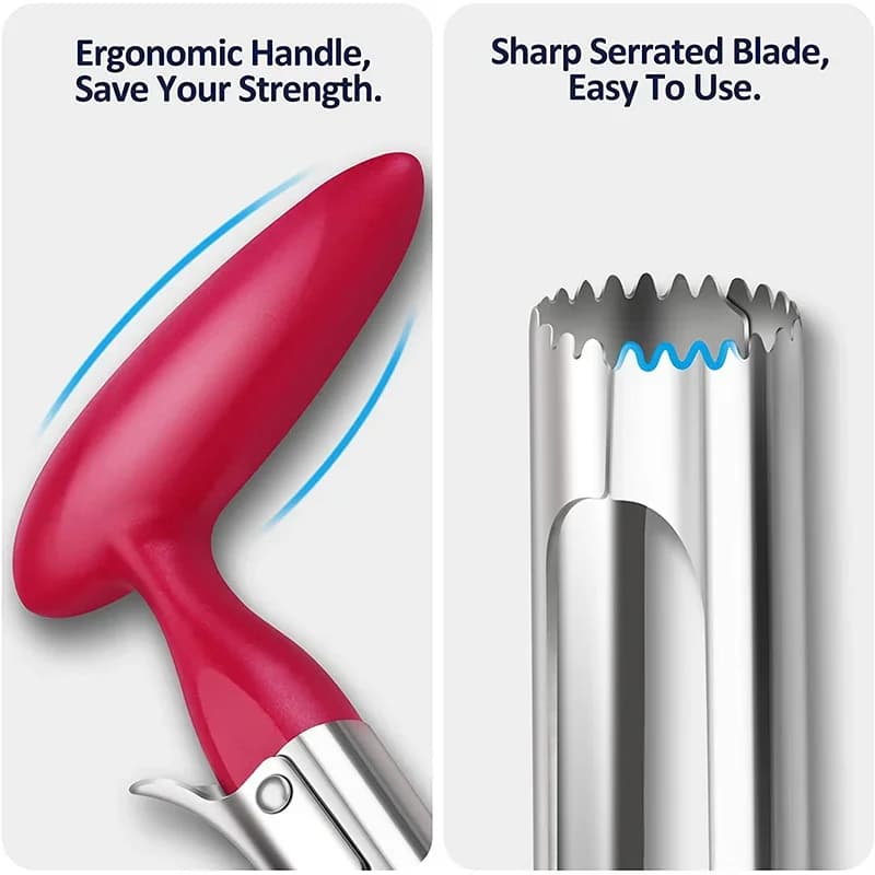 Premium-Apfelausstecher aus Edelstahl, Kernentferner für Äpfel und Birnen, Obstschneider, Entkerner, Slicer-Messer, Küchen-Gemüsewerkzeug
