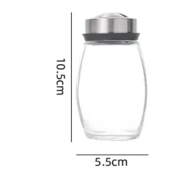 NEU Einzelnes Glas- und Gewürzglas-Set mit Ablage, Glas-Gewürz-, Zucker-, Pfeffer- und Salzstreuer-Halter, Küchenregal