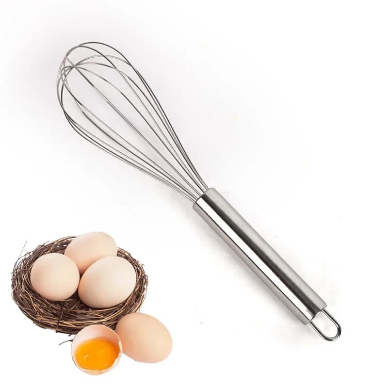6/8/10/12 Zoll Schneebesen aus Edelstahl, Ballon-Draht-Handmixer zum Backen und Kochen von Sahne, Butter, Milch, Teig, Küchenhelfer