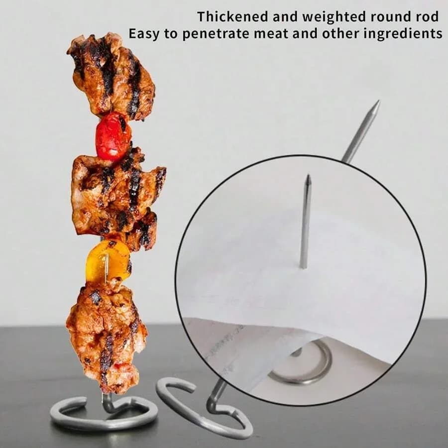 10/20/30pcs Kabob-Spieße aus Edelstahl für Grillen, wiederverwendbares Kebab-Werkzeug, BBQ-Spieß aus Edelstahl, Chicken