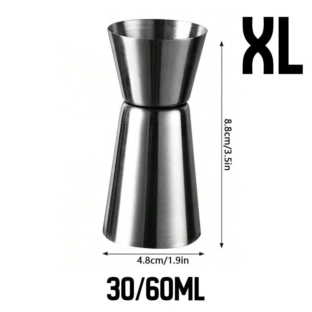 Messbecher aus Edelstahl, Cocktail-Shaker, Jigger, Doppel-Shot, Alkohol-Messbecher, Mischflasche, Party-Bar-Tool