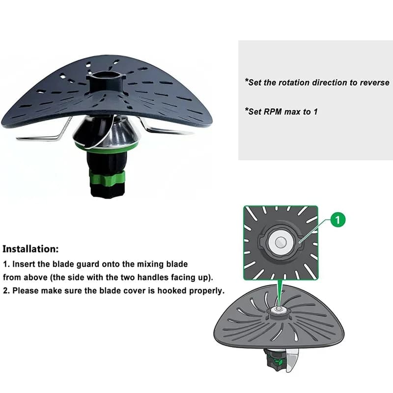 Nylon innovativer Messeraufsatz Messerschutz kompatibel mit Vorwerk Thermomix BIMBY TM5 TM6 TM31 Küchenzubehör