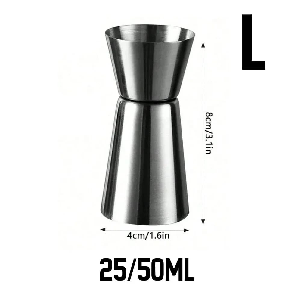 Messbecher aus Edelstahl, Cocktail-Shaker, Jigger, Doppel-Shot, Alkohol-Messbecher, Mischflasche, Party-Bar-Tool