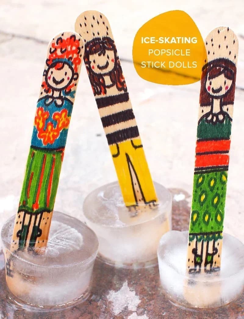 Leeseph Bastelstäbchen Eisstiele Holz-Popsicle-Stick 11.4cm Länge für Eis am Stiel, Getränkeresin-Form, handgefertigte Werkzeuge