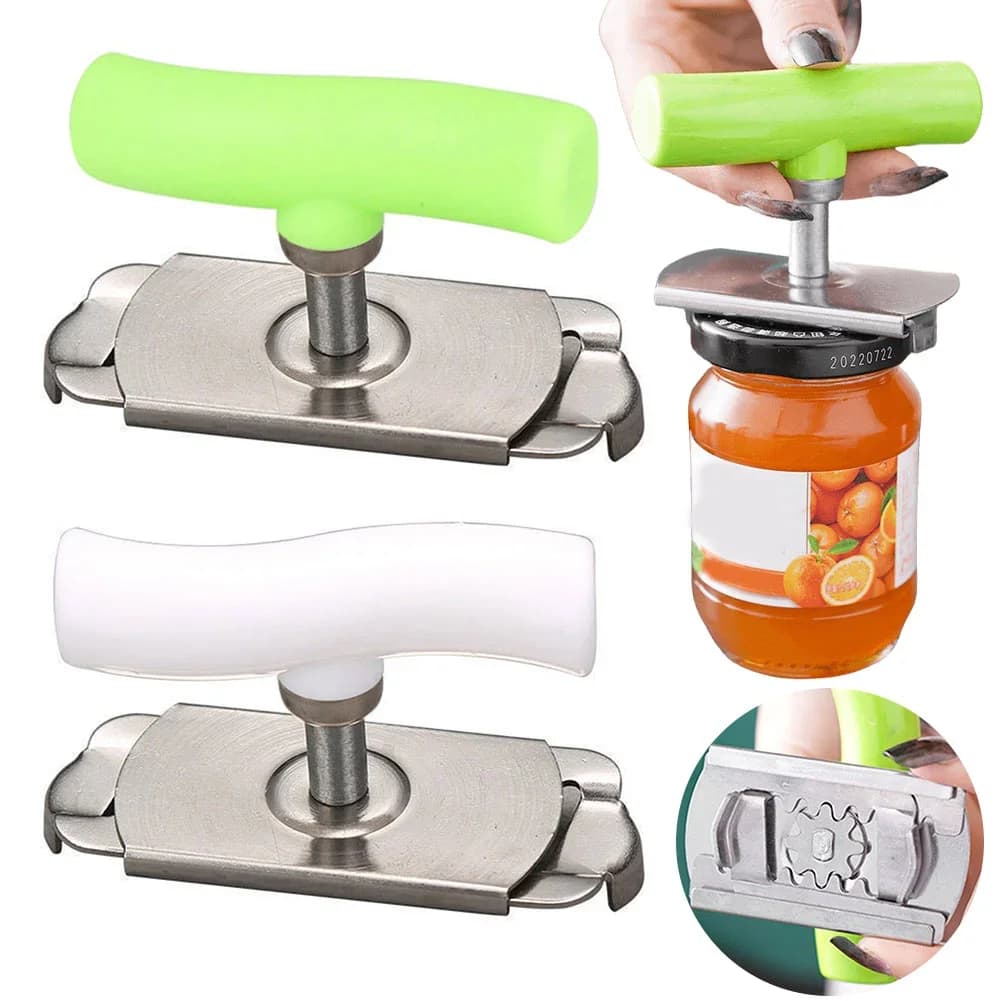 Edelstahl-Mehrzweck-Glasöffner | Verstellbares, kraftsparendes Werkzeug für Flaschen- und Deckelverschlüsse | Gadget für Profiküchen und Zuhause