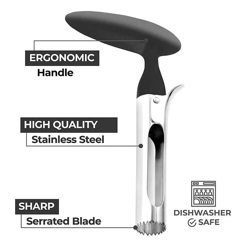 Premium-Apfelausstecher aus Edelstahl, Kernentferner für Äpfel und Birnen, Obstschneider, Entkerner, Slicer-Messer, Küchen-Gemüsewerkzeug