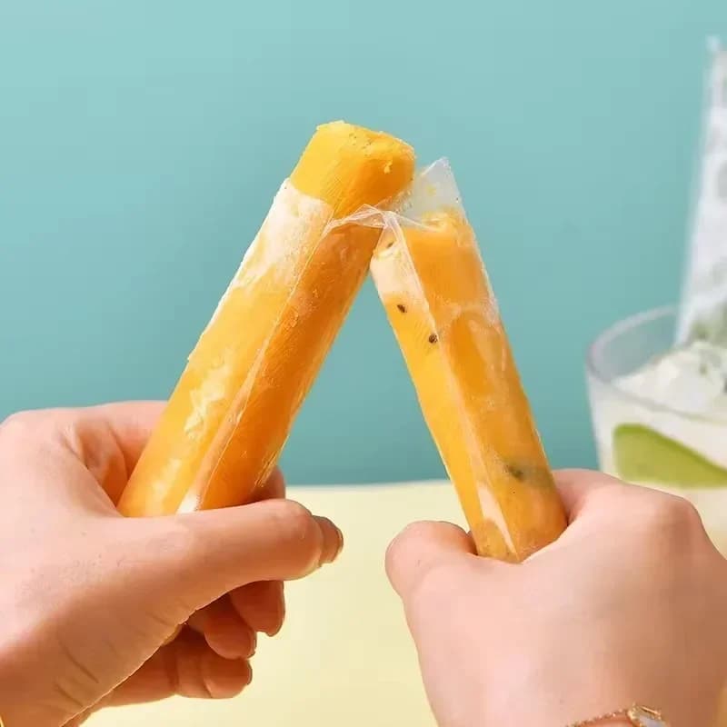 50/100/200er Einweg-Transparente Eis am Stiel-Beutel für Saft, Joghurt, Schokolade, transparente Eisform, Küchenzubehör