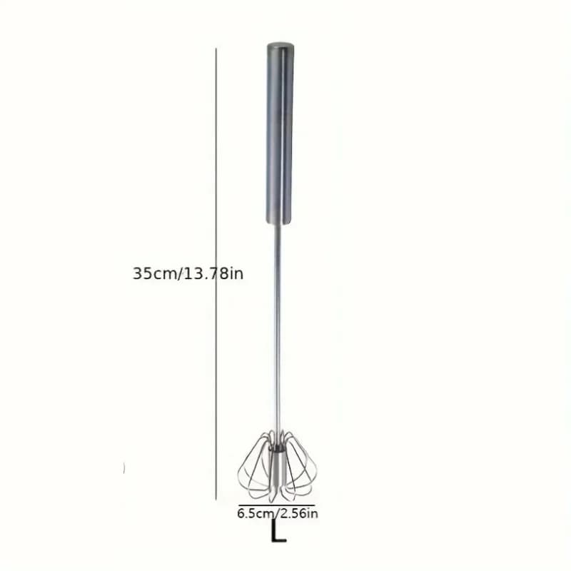 Edelstahl-Eierbesen, langlebiger halbautomatischer Mixer für müheloses Rühren, Mischen und Schlagen von Eiern und Sahne in der Küche und beim Backen