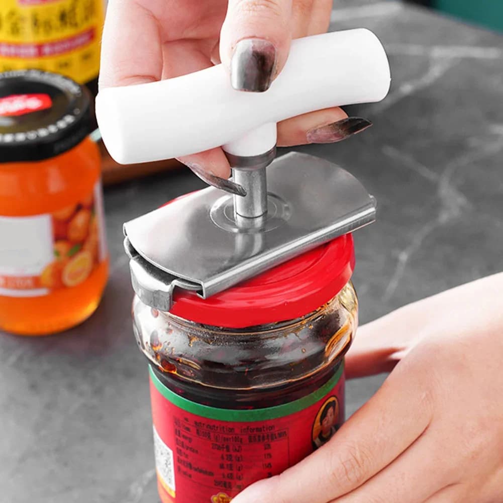 Edelstahl-Mehrzweck-Glasöffner | Verstellbares, kraftsparendes Werkzeug für Flaschen- und Deckelverschlüsse | Gadget für Profiküchen und Zuhause