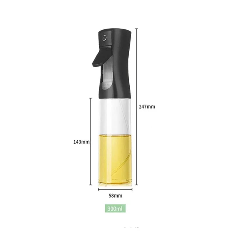 1 Stück Ölsprühflasche 100/200/300/500ml für die Küche, essbares Olivenöl-Sprühfläschchen, vernebelter Öltank, Sprühflasche für Heißluftfritteusen