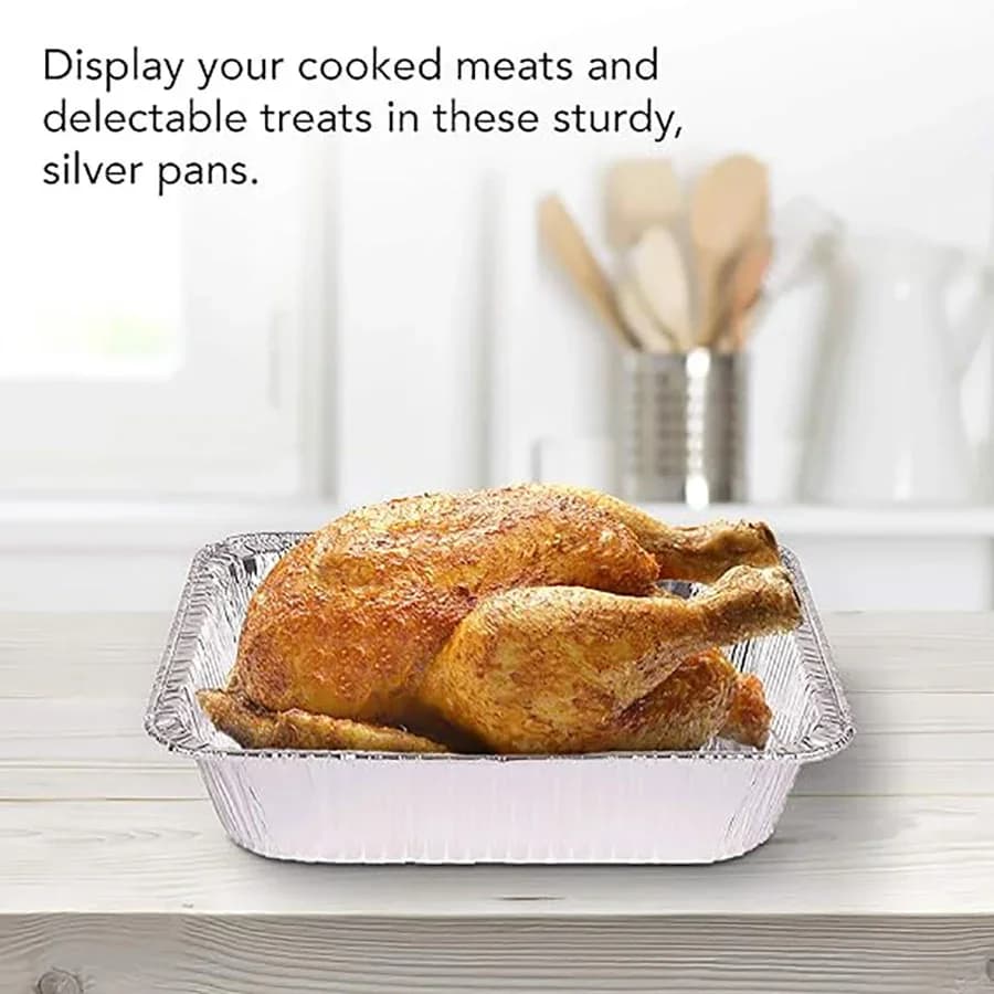 50pcs Einweg-Aluminiumfolie, verschiedene Größen, Aluschalen sind perfekt zum Kochen, Erhitzen, Aufbewahren und Zubereiten von Speisen.