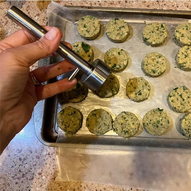 Falafel-Fleischbällchen-Löffelform-Werkzeug aus Edelstahl, professioneller Falafel-Maker-Löffel, antihaftbeschichtete Falafel-Form, Küchenhelfer