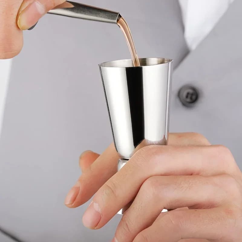 Messbecher aus Edelstahl, Cocktail-Shaker, Jigger, Doppel-Shot, Alkohol-Messbecher, Mischflasche, Party-Bar-Tool