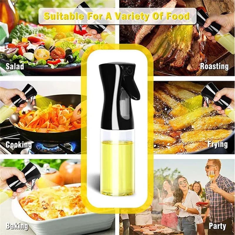 1 Stück Ölsprühflasche 100/200/300/500ml für die Küche, essbares Olivenöl-Sprühfläschchen, vernebelter Öltank, Sprühflasche für Heißluftfritteusen