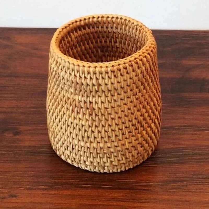 Rattan-Organizer für den Haushalt, Aufbewahrungsbox für Essstäbchen, Schaufeln, Löffel, Tischmesser und Gabeln