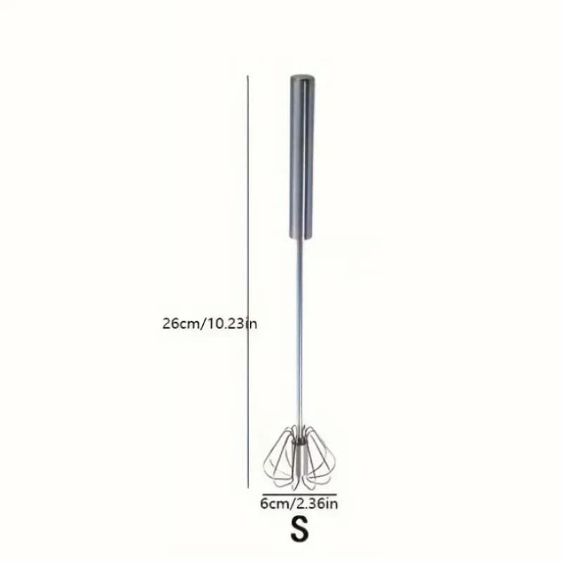 Edelstahl-Eierbesen, langlebiger halbautomatischer Mixer für müheloses Rühren, Mischen und Schlagen von Eiern und Sahne in der Küche und beim Backen
