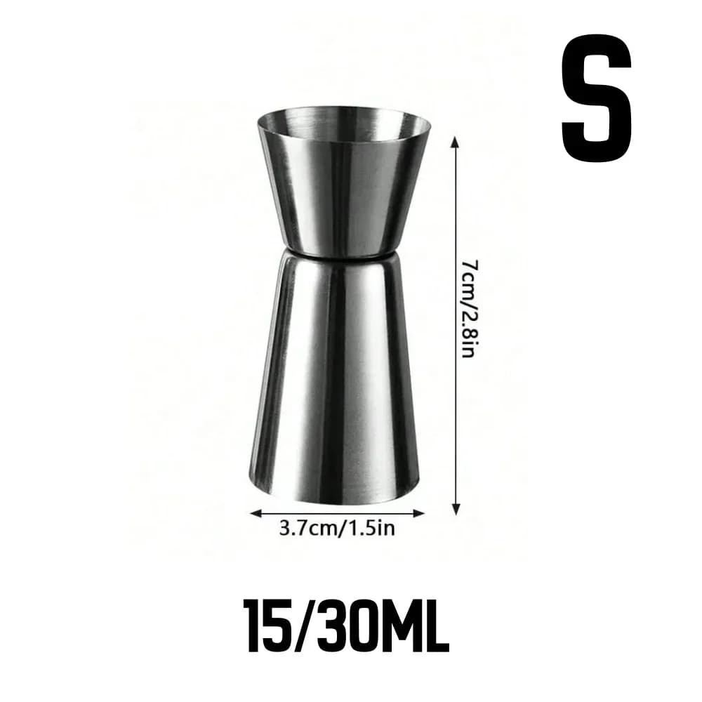 Messbecher aus Edelstahl, Cocktail-Shaker, Jigger, Doppel-Shot, Alkohol-Messbecher, Mischflasche, Party-Bar-Tool