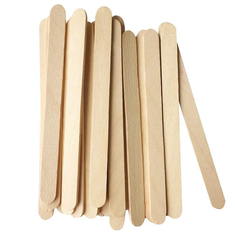 Leeseph Bastelstäbchen Eisstiele Holz-Popsicle-Stick 11.4cm Länge für Eis am Stiel, Getränkeresin-Form, handgefertigte Werkzeuge