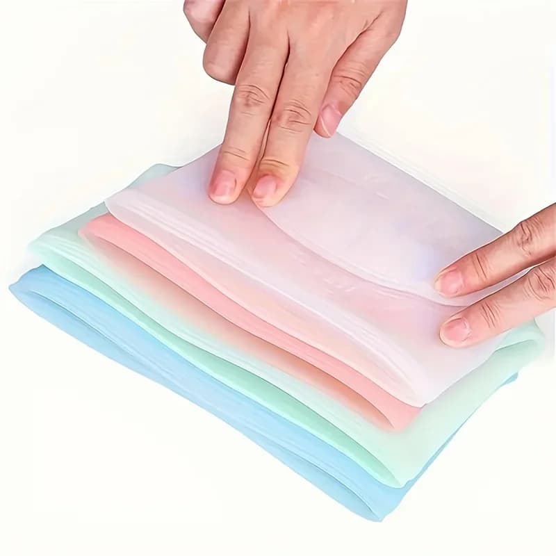 1/3-teiliges Silikon-Lebensmittelbehälter-Set, wiederverwendbare Aufbewahrungsbeutel, auslaufsicher, Ziplock-Beutel-Set für Kühlschrank/Gefrierschrank, Frischhalten, Küchenorganisation