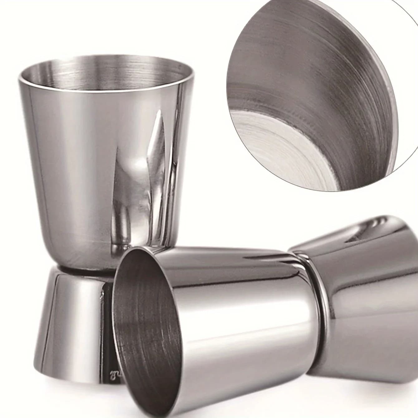 Messbecher aus Edelstahl, Cocktail-Shaker, Jigger, Doppel-Shot, Alkohol-Messbecher, Mischflasche, Party-Bar-Tool