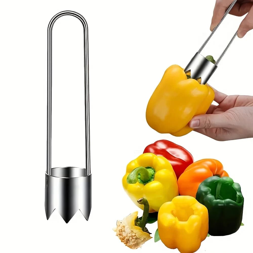 1/2/3-teiliges Entkerner-Werkzeug aus Edelstahl - für Obst &amp; Gemüse wie Äpfel, Paprika, Tomaten | einfache Kernentfernung | langlebig