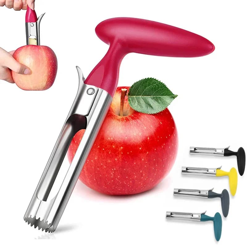 Premium-Apfelausstecher aus Edelstahl, Kernentferner für Äpfel und Birnen, Obstschneider, Entkerner, Slicer-Messer, Küchen-Gemüsewerkzeug