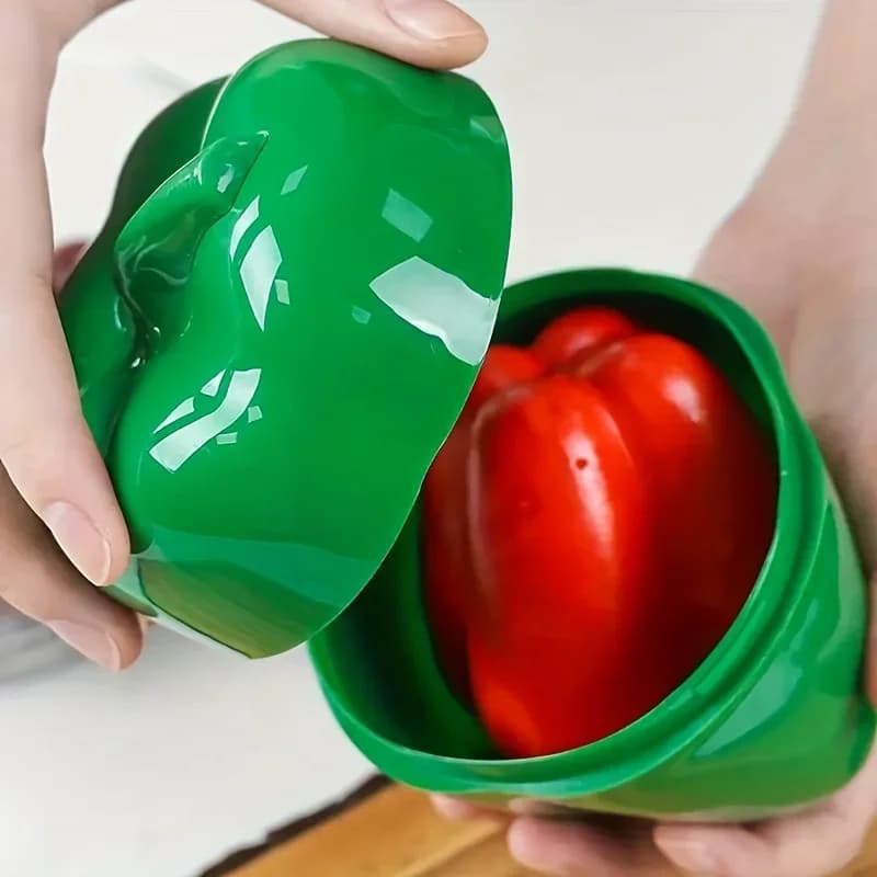 Lebensmittelbox aus Kunststoff, verschlossen, kreativer Organizer, Frischhaltebox für Gemüse, Zwiebel, Knoblauch, grüne Paprika, Frischaufbewahrung, Küchenhelfer