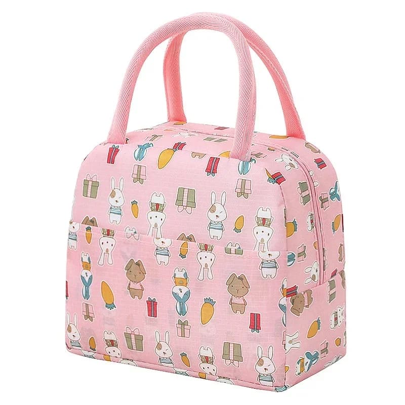 Bunte isolierte Lunch-Tasche mit großem Fassungsvermögen und Aluminiumfolie, verstärkte Bento-Tasche, isolierte Lunch- und Aufbewahrungstasche