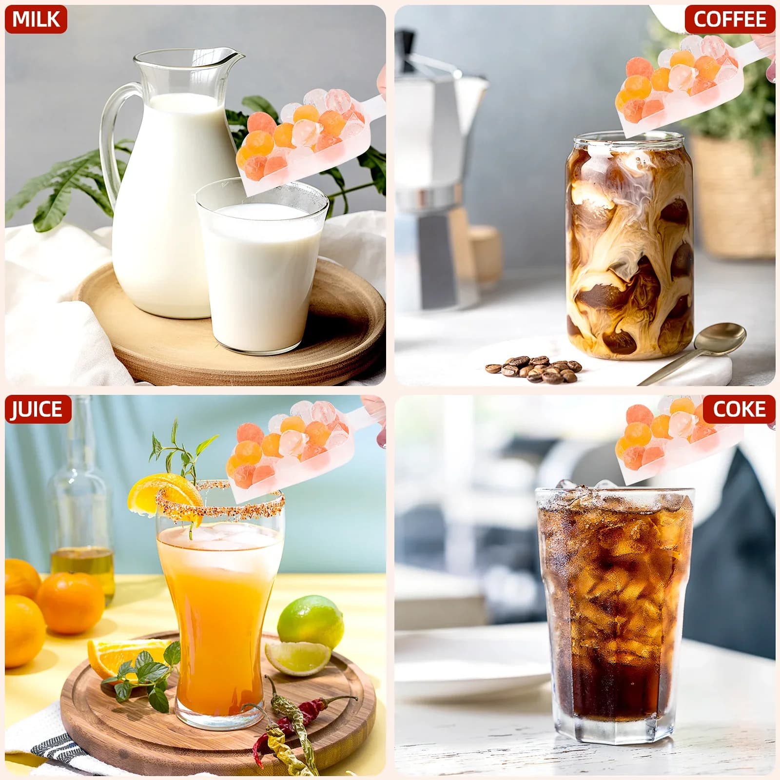 Mini-Eiswürfelform 104 Löcher runde Eisballform klein für Crushed Ice zum Kühlen von Bar-Cocktail-Whisky-Getränk-Kaffee-Saft Küchenwerkzeug