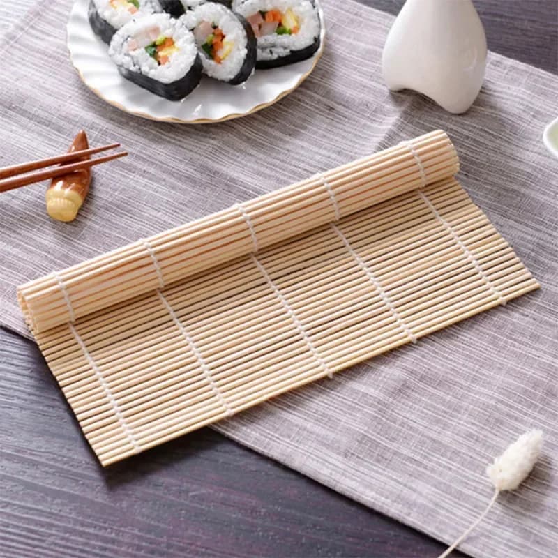 Exquisite Bambus-Sushi-Matte mit weißer Oberfläche, Seetang-Reisrollen-Hilfsmittel, Antihaft, japanischer Küchenhelfer zum Sushi-Machen