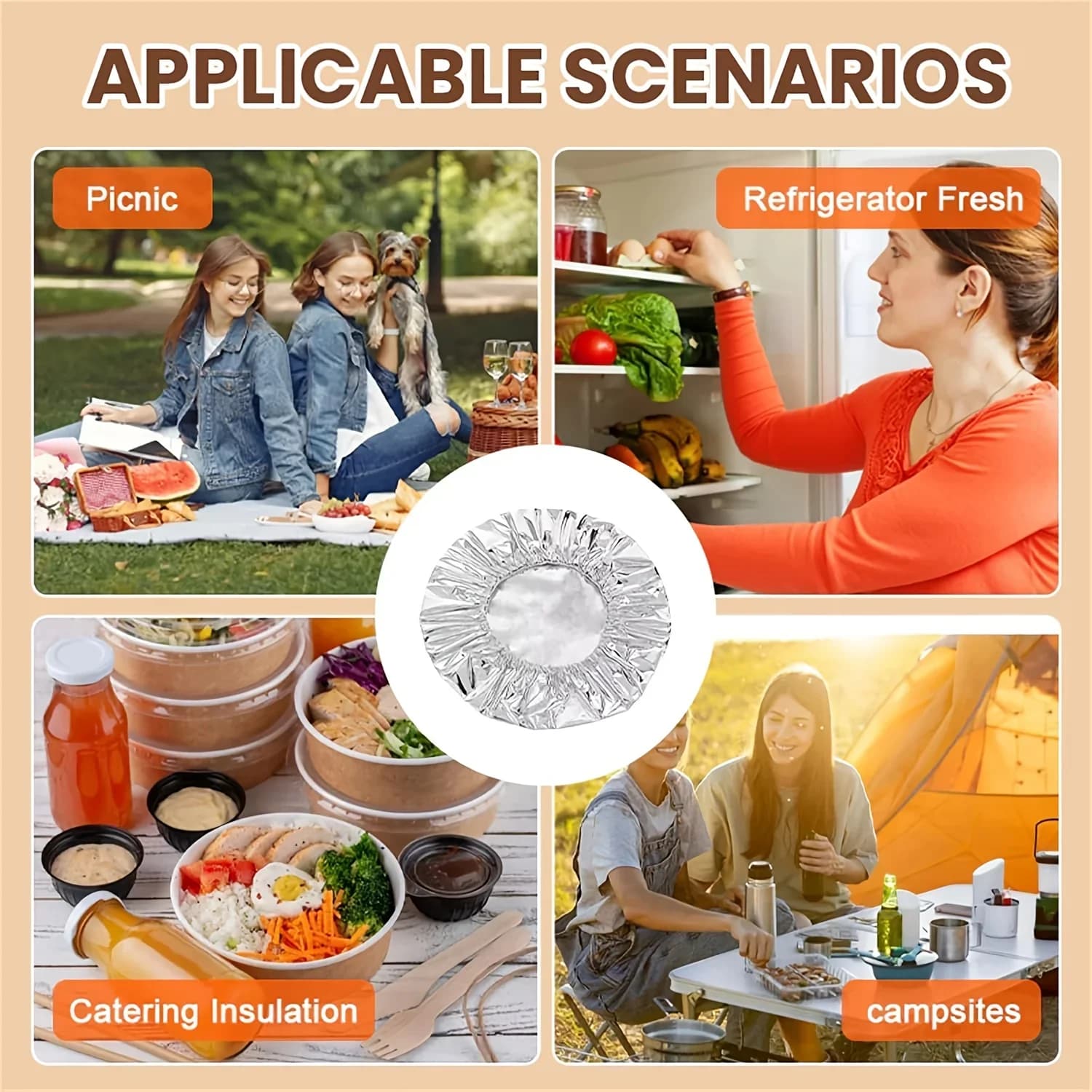 10/100pcs Aluminiumfolien-Abdeckung, hitzebeständiger Isolierdeckel für Schüsseln und Teller, hält Lebensmittel warm und frisch, Frischhaltefolie in Lebensmittelqualität