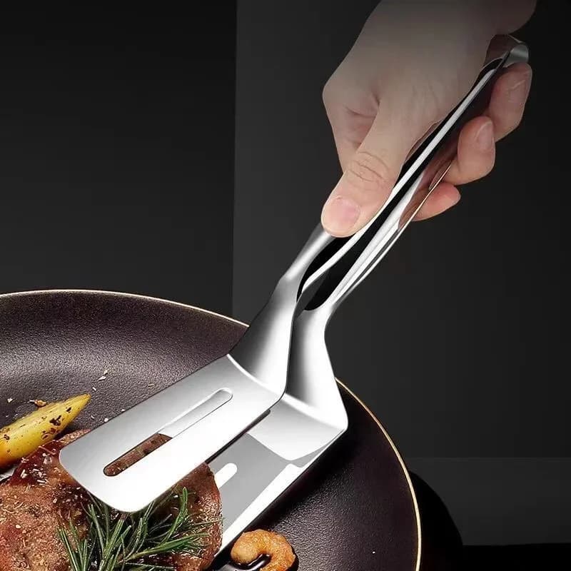 1/2/4 Stk. Steakklemmen aus Edelstahl, multifunktionaler Spatel, doppelseitige Küchenzange für Fisch, Fleisch, Pizza, Küchen- und Backzubehör