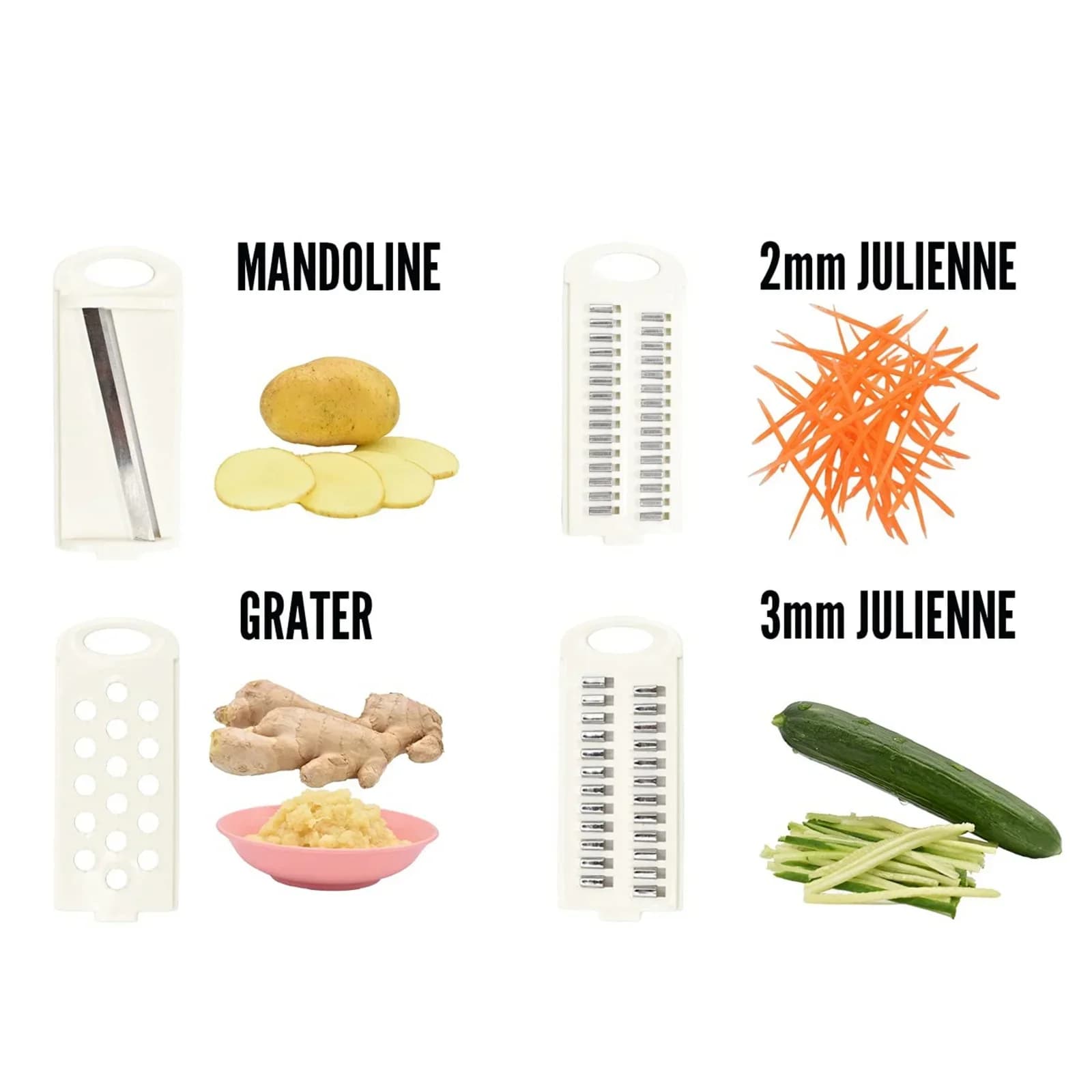 5-in-1 Gemüse- und Obstschneider, multifunktionaler manueller Gemüsehobel, Kartoffelschneider, Küchenhelfer, Gemüsedicer