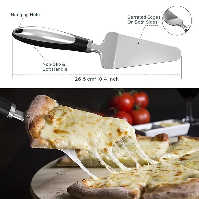 Premium Pizza-Rad aus Edelstahl für die Küche, Servierwerkzeug, Messer für Zuhause, Waffeln, Kekse, Kuchen, Brot, Teigschneider, Backzubehör