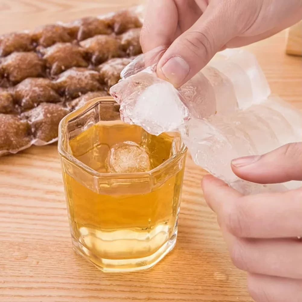 10-100pcs/pack Einweg-Eisbeutel, Gitter-Eiswürfelform für die Bar, selbstverschließender Eisbeutel, Eiswürfelbeutel, essbare Eiswürfel