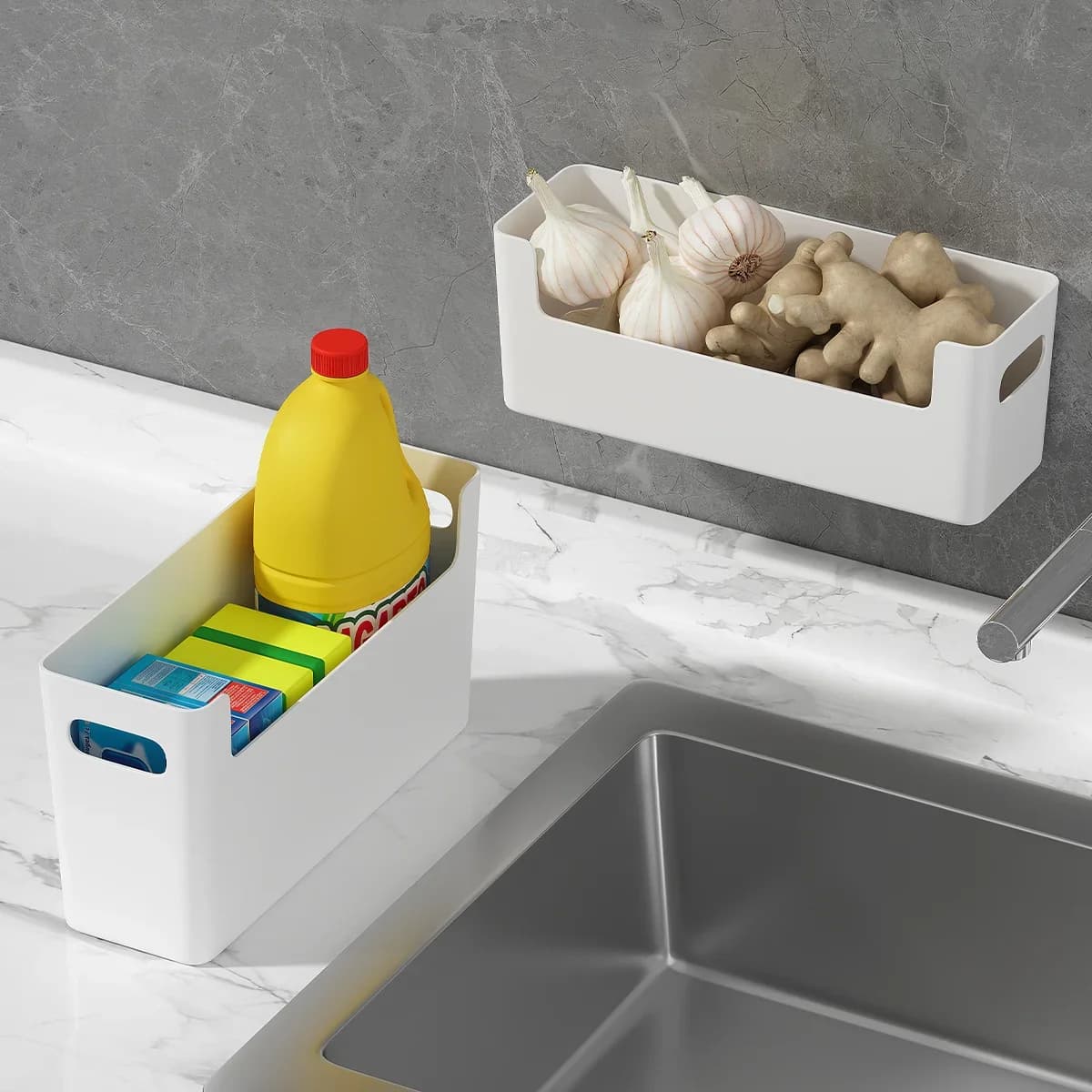 Wandmontierter Schrank mit Tür, Aufbewahrungsbox, für Schrankhaken, für Frischhaltefolie, Aufbewahrungsbeutel, Badezimmerutensilien