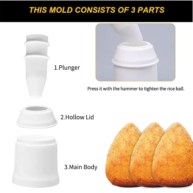 PGY Arancini-Maker DIY-Reisbällchen-Form Sushi-Maker-Formwerkzeug