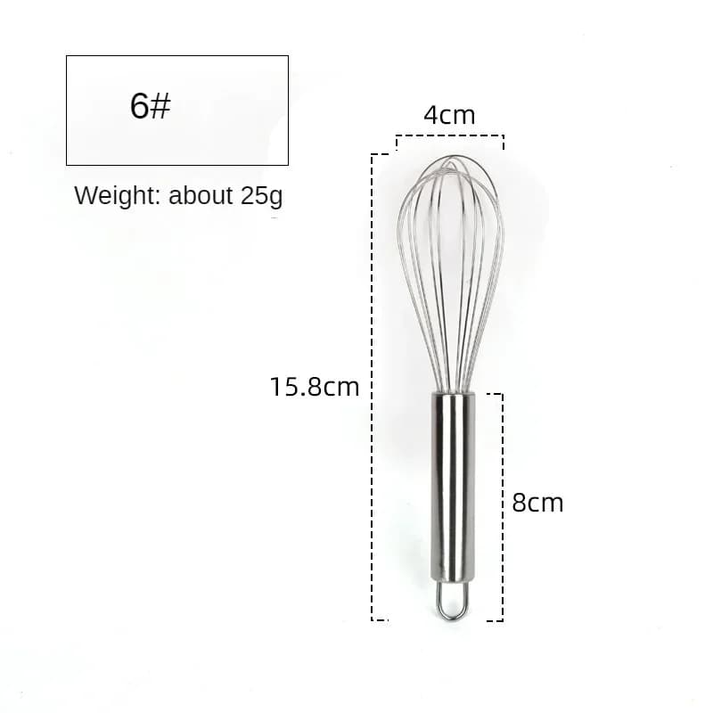 6/8/10/12 Zoll Schneebesen aus Edelstahl, Ballon-Draht-Handmixer zum Backen und Kochen von Sahne, Butter, Milch, Teig, Küchenhelfer